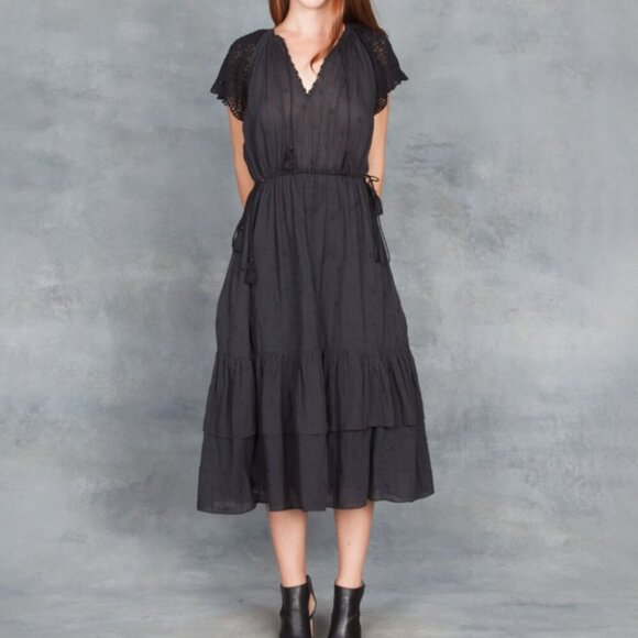 Ulla Johnson Pauline Embroidered Cotton Midi Dress Size 2 - Picture 1 of 10
